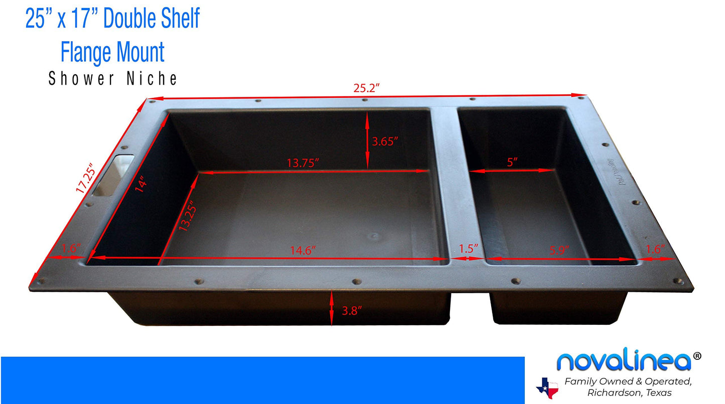 25" x 17" Double Self Flange Mount Niche