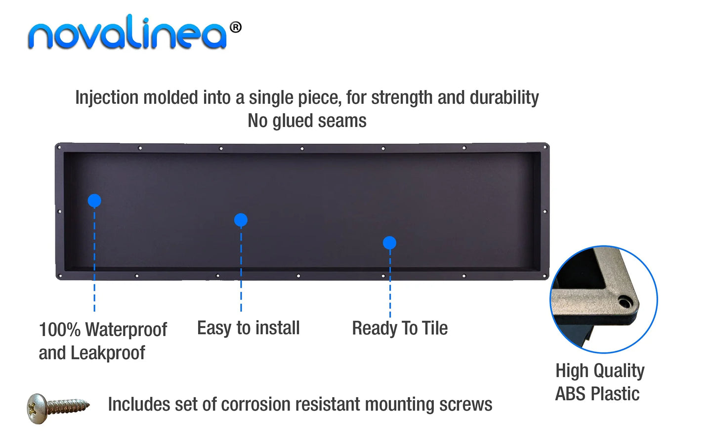 14" x 50" Single Shelf Flushmount Niches