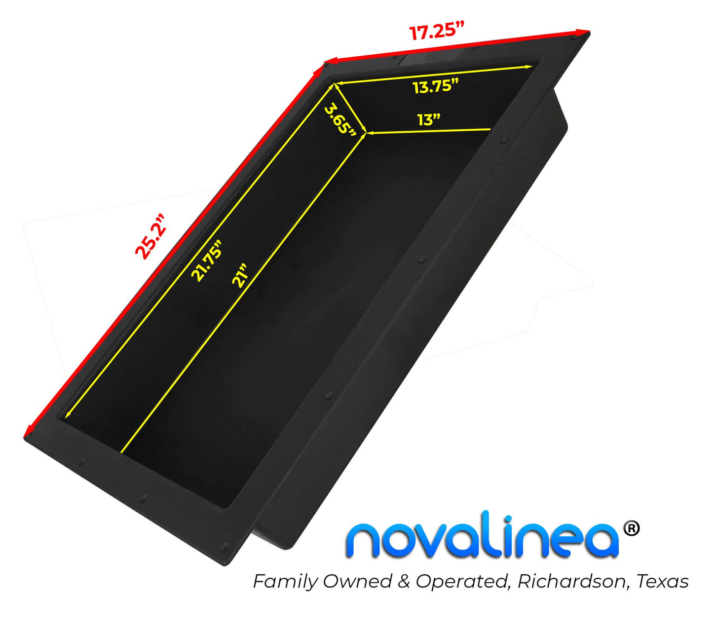 25" x 17" Single Self Flange Mount Niche