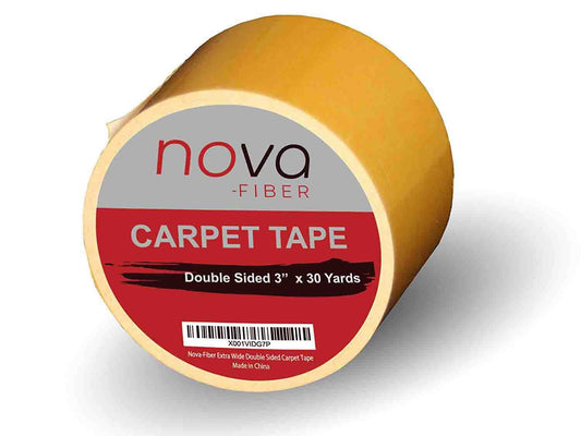 Nova-Fiber Extra Wide Double Sided Carpet Tape, 3 Inch x 30 Yards