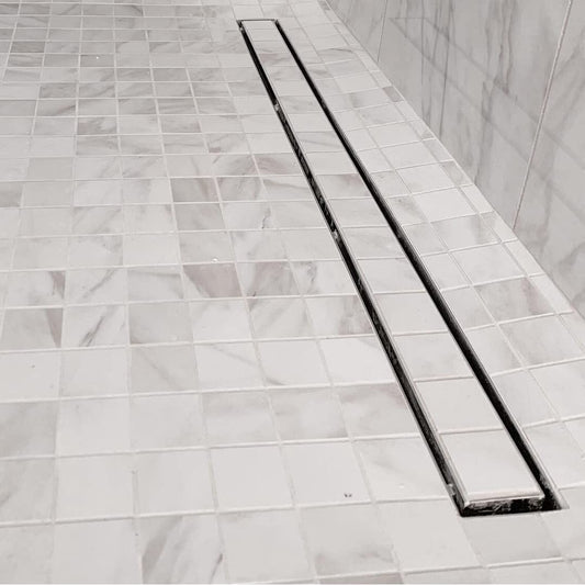 54 Inch Linear Shower Drain with Tile Insert Grate