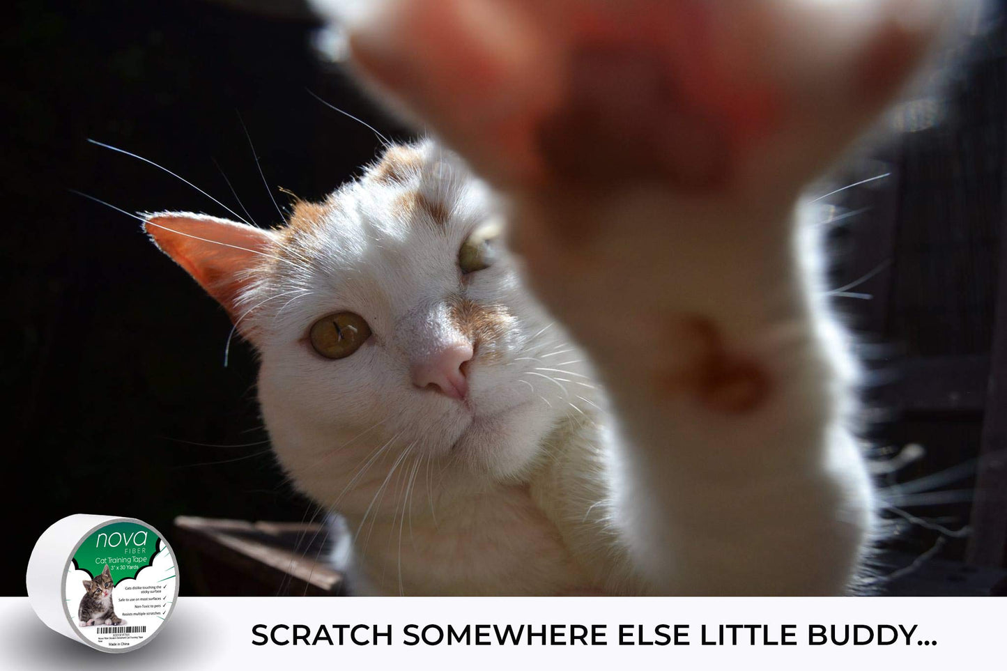Nova-Fiber Scratch Deterrent Cat Training Tape, 3 inch x 30 Yards